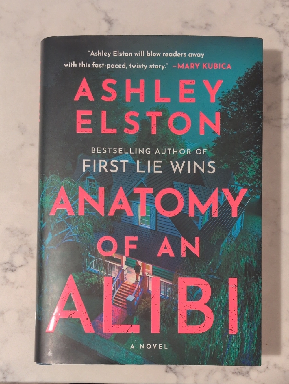 Ashley Elston "Anatomy of an Alibi" Hardcover Novel - Teal & Coral Cover